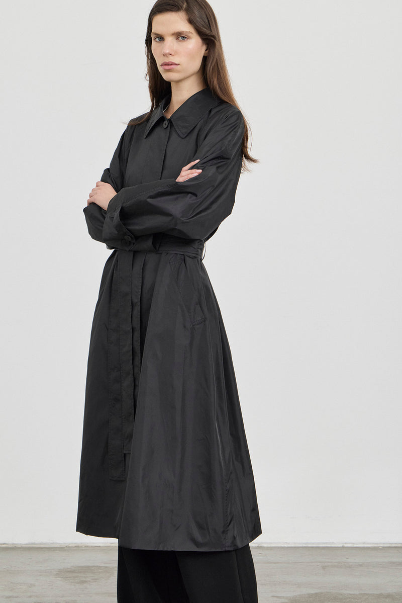 Cohen Trench Coat in Recycled Polyester – Olivia Cashmore